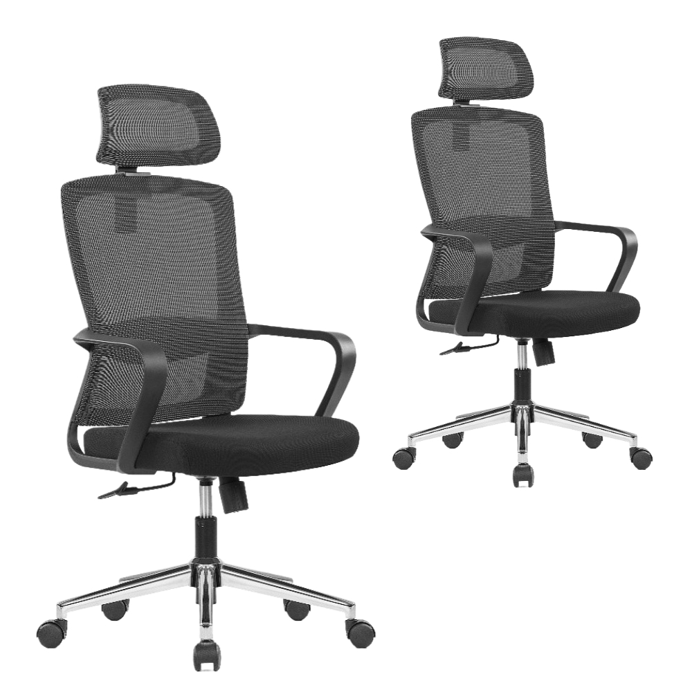 Кресло для руководителя SitZone U-060A, сетка, ткань, черный, 2 шт/упак, -30%