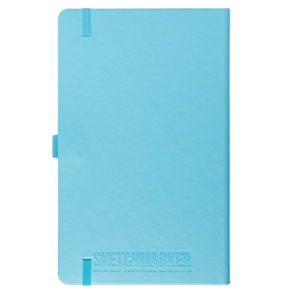 Скетчбук "Sketchmarker", 9x14 см, 140 г/м2, 80 листов, небесно-голубой - 7