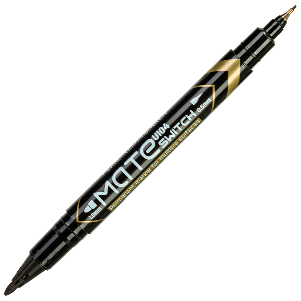 Маркер перманентный двусторонний "Matte", чёрный