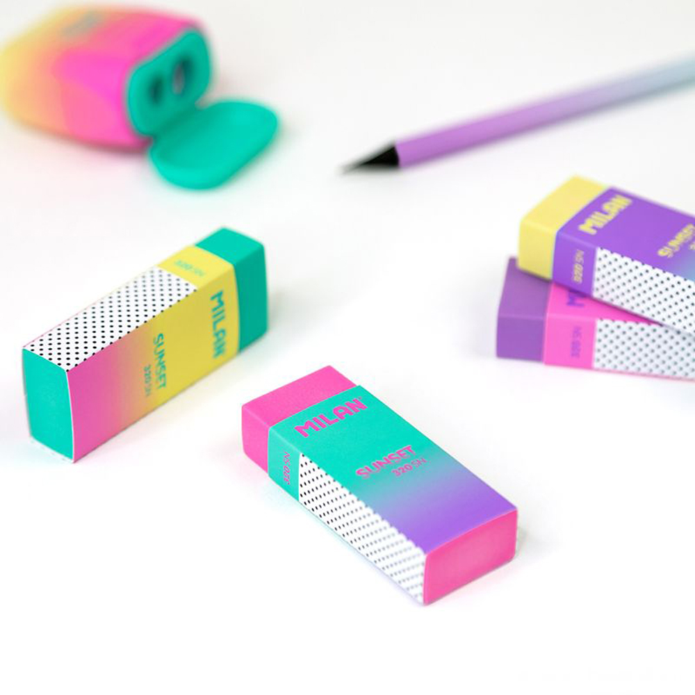 Ластик Milan "Sunset 320SL", 1 шт, ассорти - 5