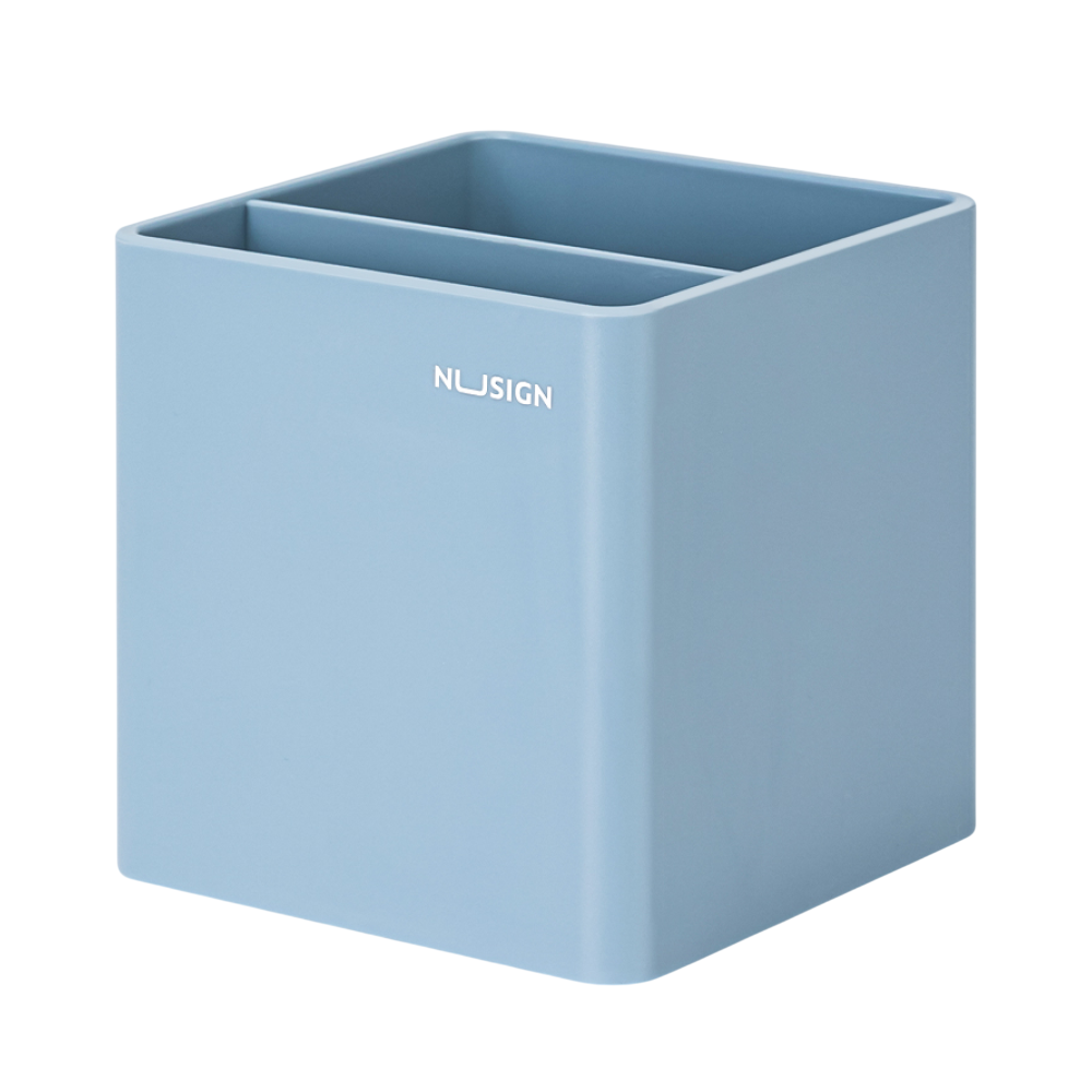 Подставка для ручек "Nusign", пластик, 2 деления, лазурный