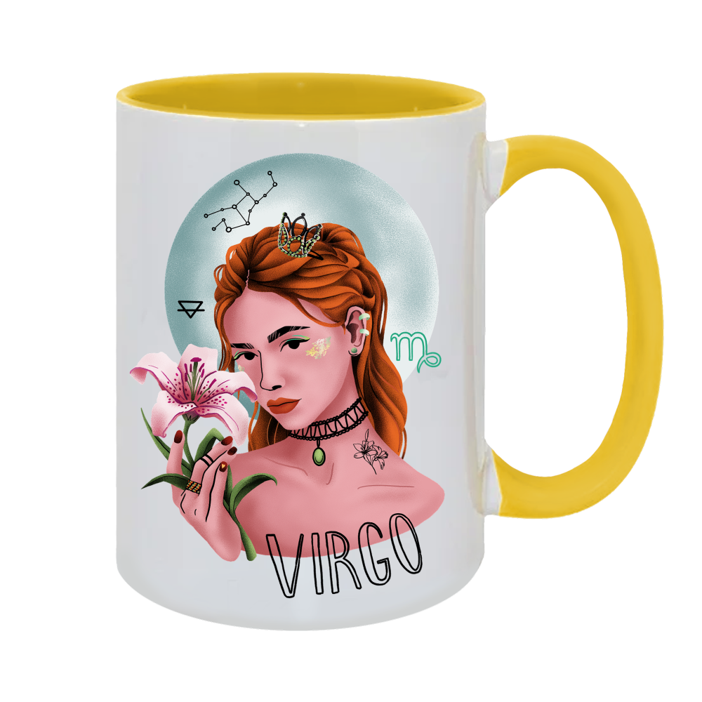 Кружка керамическая "Дева"