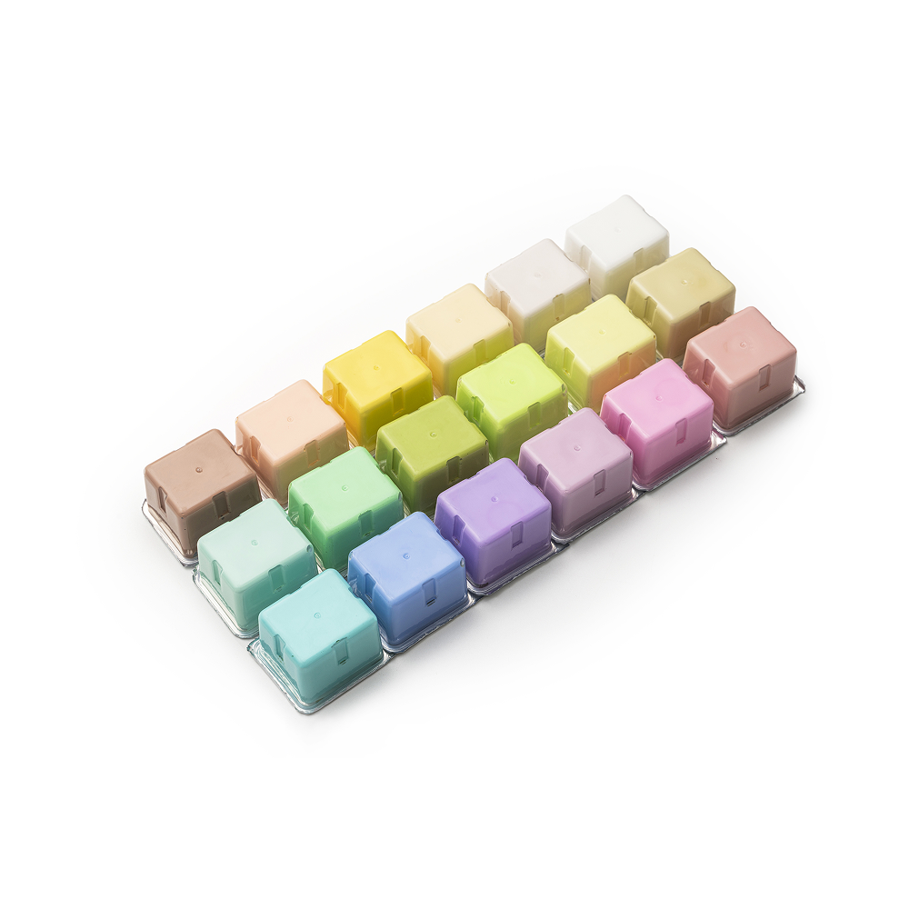 Краски гуашевые "Himi Jelly Cup. Pastel colors", 18 цветов, кювета, фиолетовый футляр