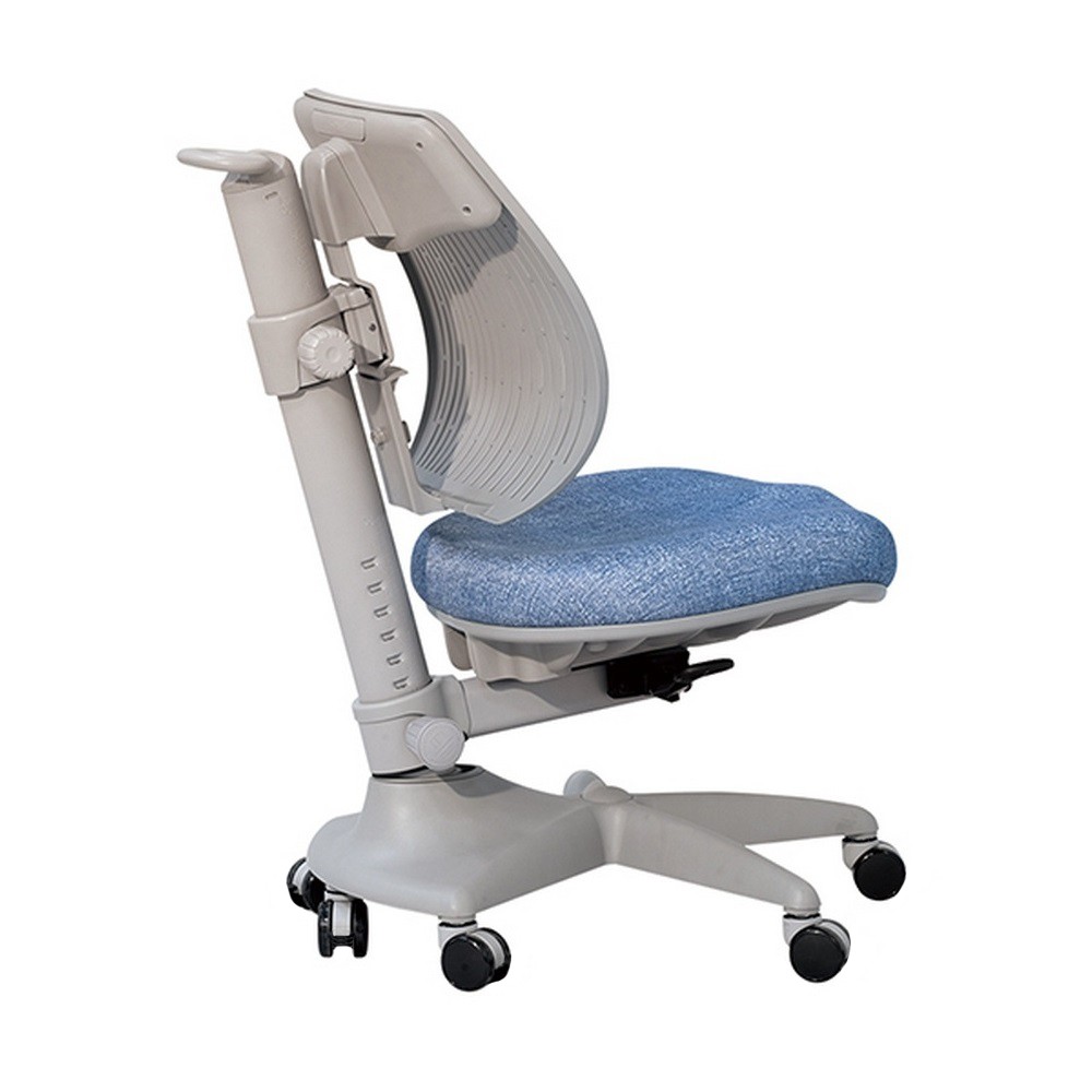 Кресло детское Comf-Pro UR-C3 SPEED ULTRA Chair, пластик, ткань, голубой джинс, пластик, корпус серый, с чехлом салатовым, серый - 4