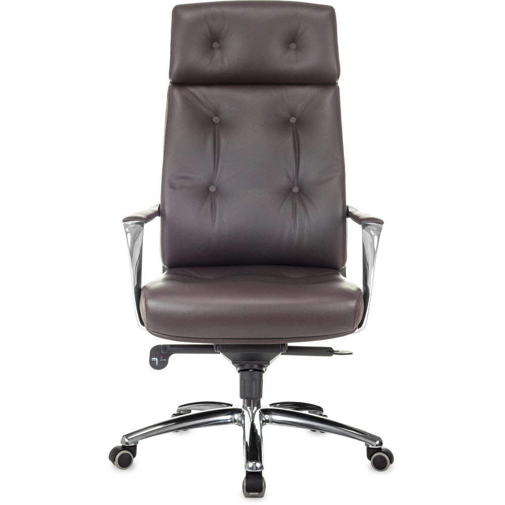 Кресло для руководителя Бюрократ DAO, кожа, коричневый