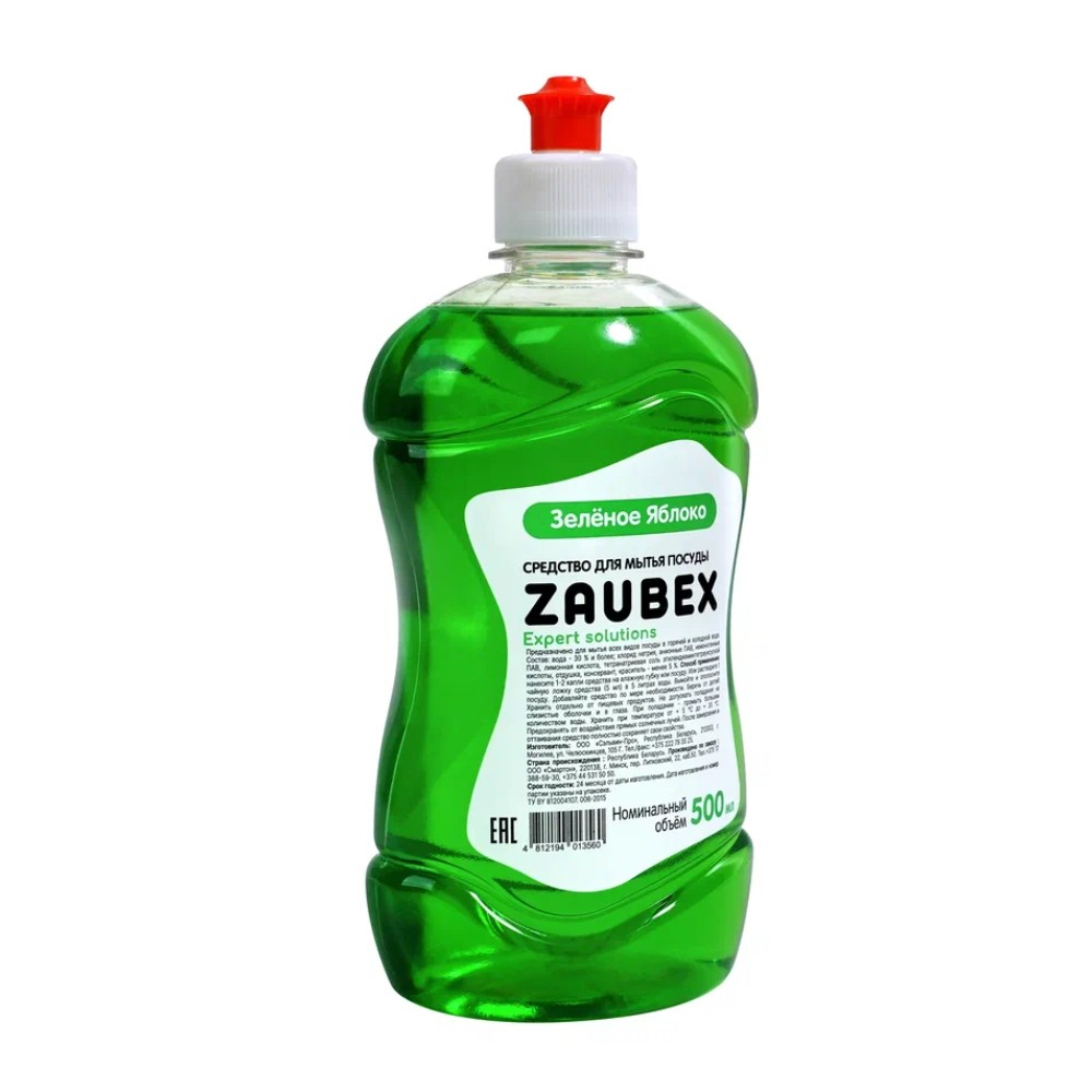 Средство для мытья посуды "Zaubex Яблоко", 500мл