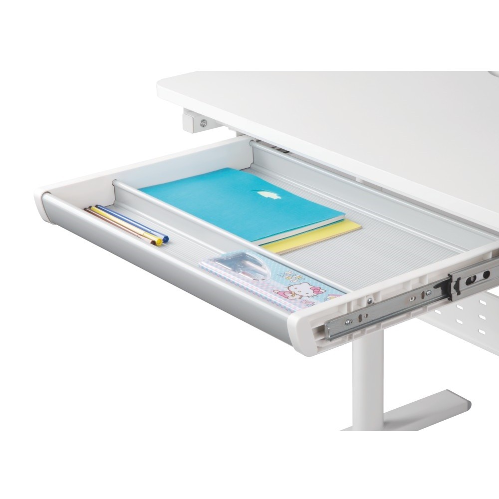 Комплект Ergosmart ученический Smart 80: стол E602 GREY, полка к столу E611 WHITE, накладка Е511 - 6