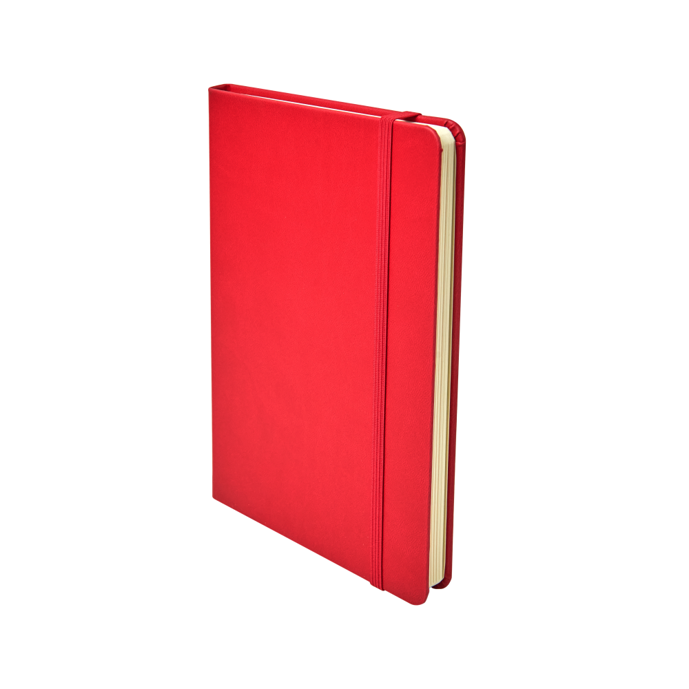 Блокнот "A5-001", А6, 80 листов, на резинке, красный