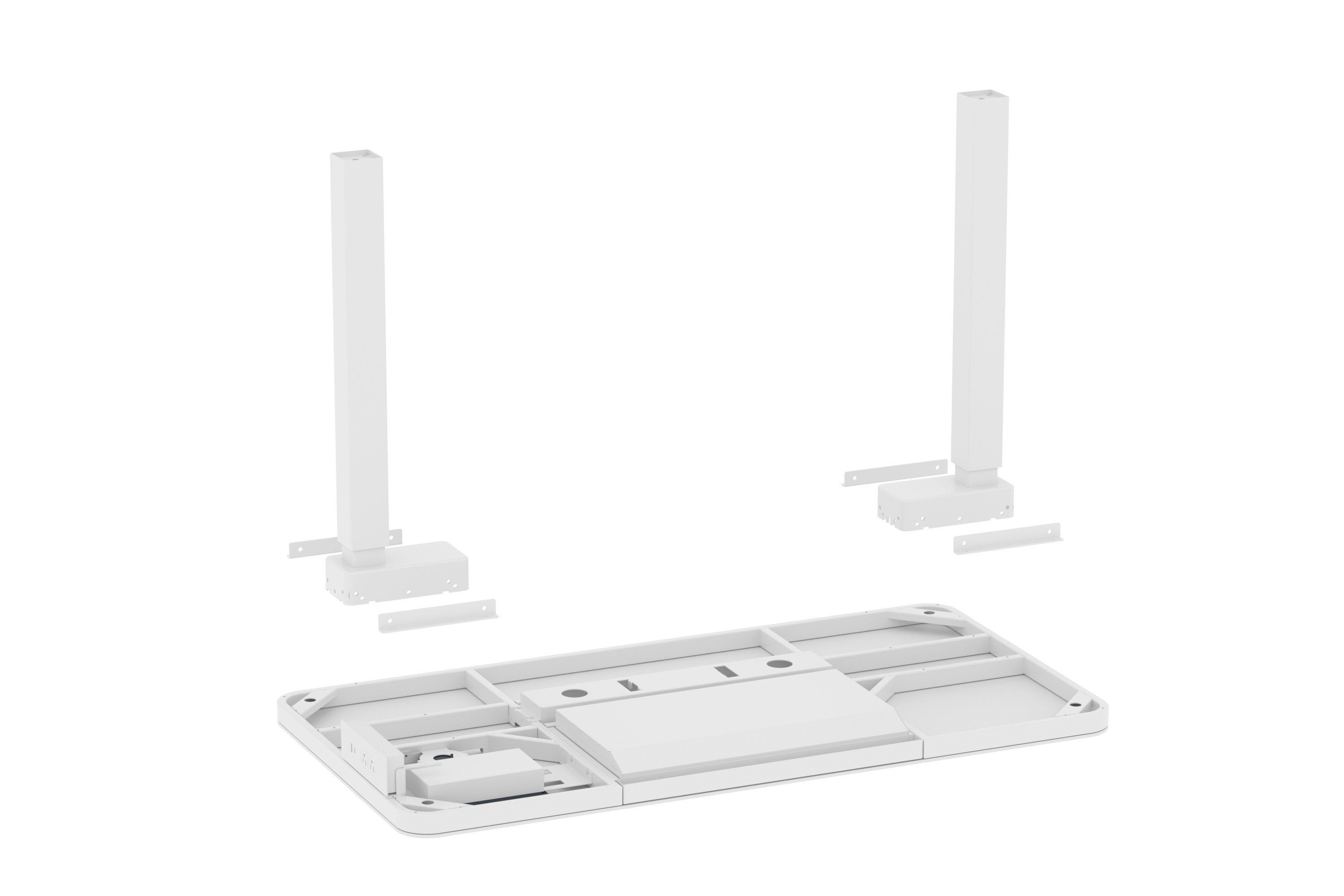 Стол с электроприводом двухмоторный AOKE HOME, белый (AK-GT10-YZF2-W) - 10