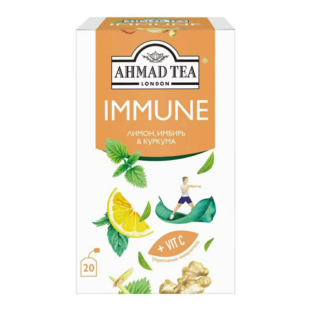 Чайный напиток "Ahmad Tea" Immune, 20 пакетиков х 1.5 г, травяной