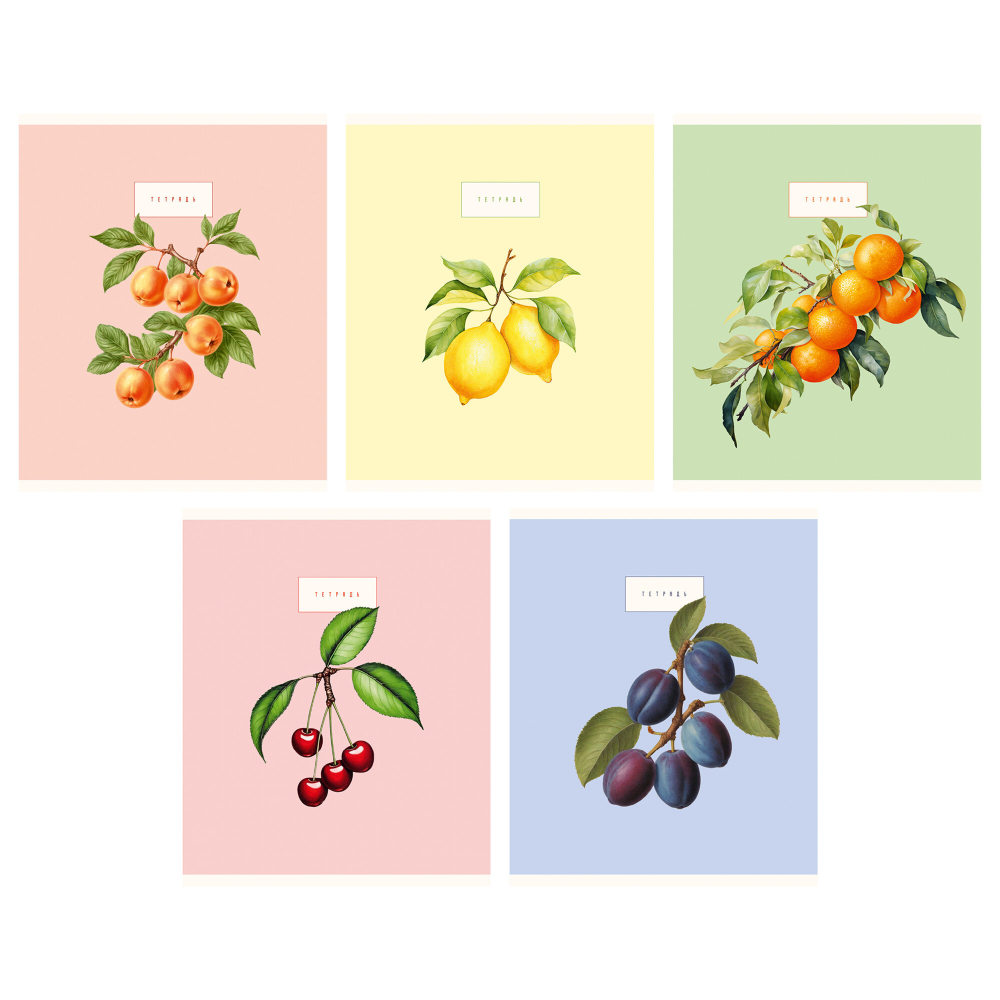 Тетрадь "Сочные фрукты и ягоды"