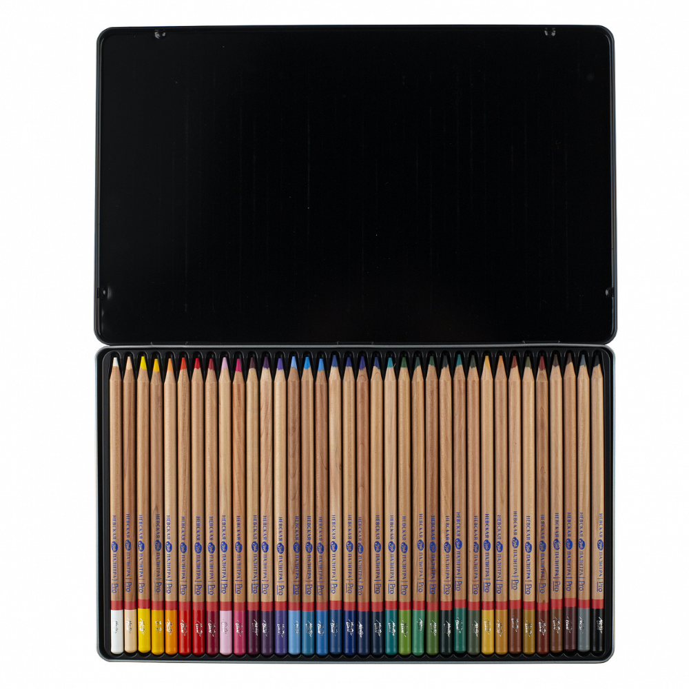 Цветные карандаши "Мастер-Класс", в жестяном пенале, 36 цветов