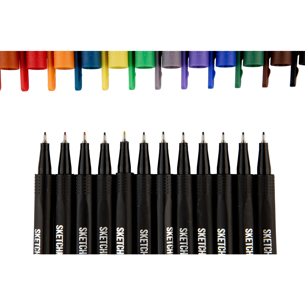Ручка капиллярная "Sketchmarker Artist fine pen Main", 12 шт