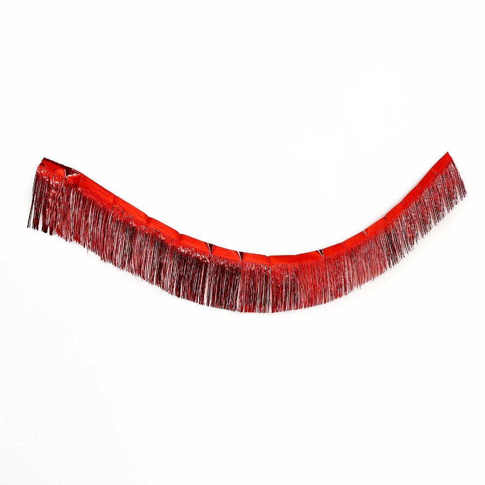 Гирлянда "Дождик", 2 м, ПВХ, с липкой лентой, красный