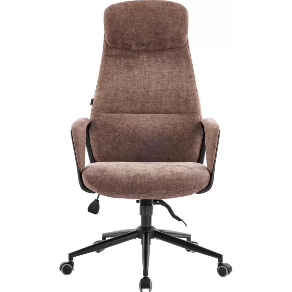 Кресло компьютерное EVERPROF Otto, Black ткань, коричневый, металл, корпус черный