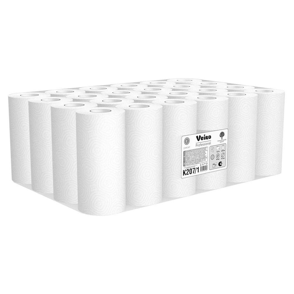 Полотенца бумажные Veiro Professional Comfort в рулонах (1*2) 12.5м, 2 слоя - 9