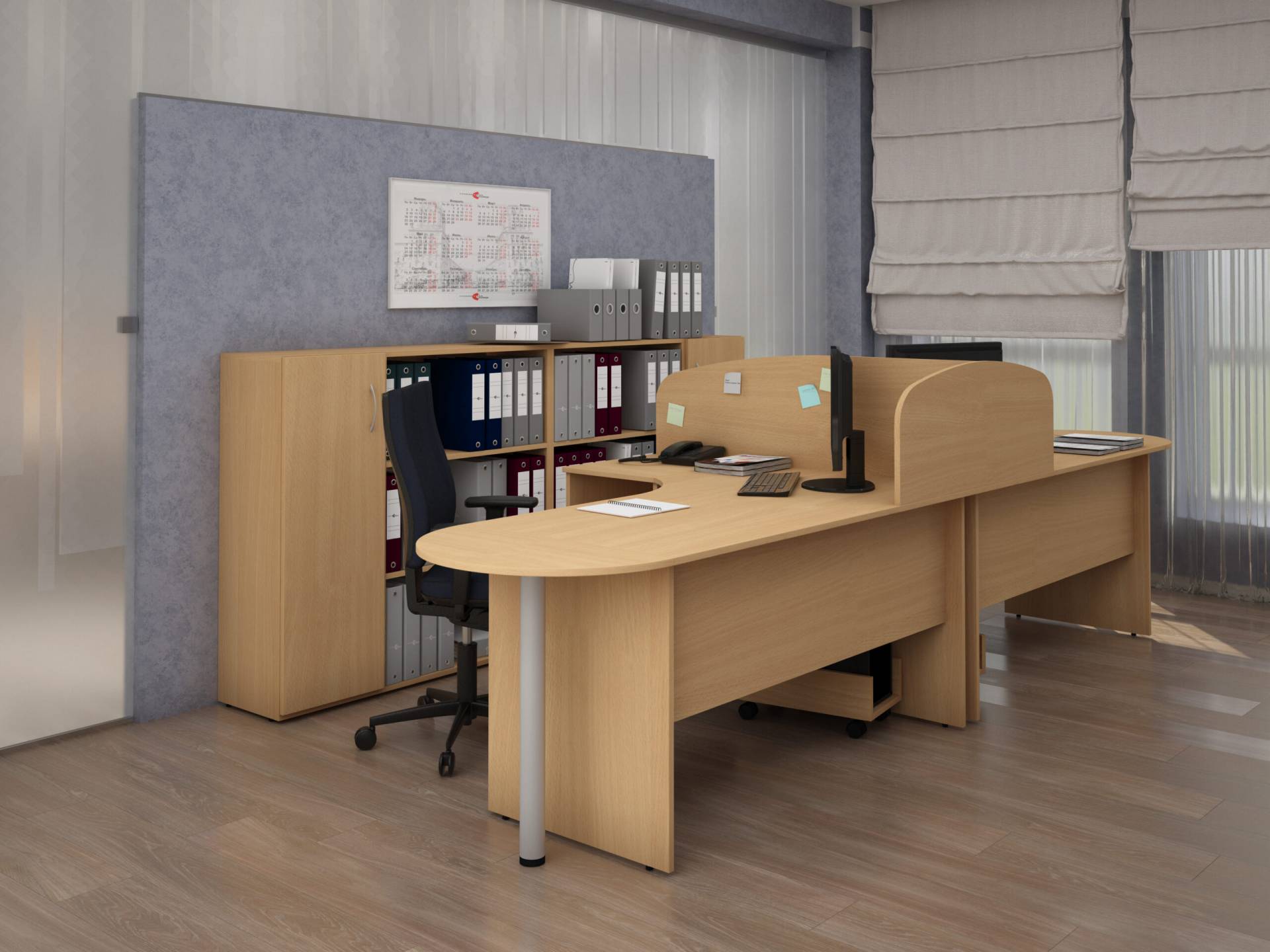 Коллекция Столица Полка настольная С-051, 1200х300х350 мм, дуб сонома - 4