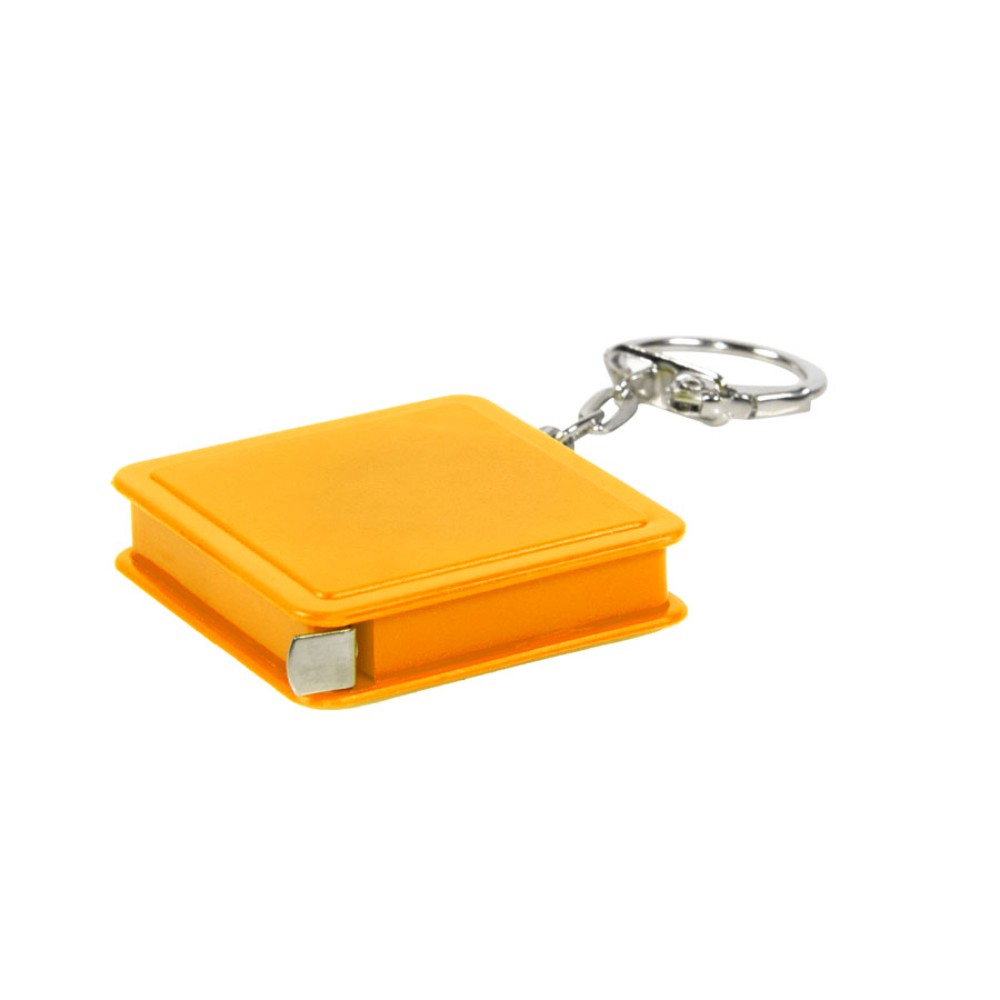 Брелок-рулетка "7305", пластик, металл, 1 м, желтый 