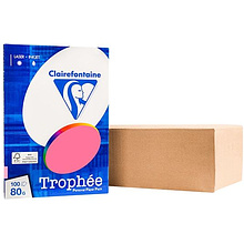 Бумага цветная "Trophée", А4, 100 листов, 80 г/м2, ярко-розовый