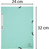 Папка на резинках "Aquarel", А4, 15 мм, картон, зеленый - 4