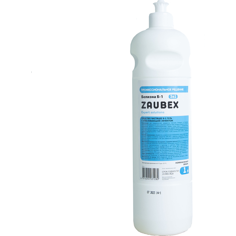 Средство чистящее "Zaubex Б-1" с отбеливающим эффектом, 1 л, гель
