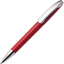 Ручка шариковая автоматическая "View", 1.0 мм, красный, серебристый, стерж. синий