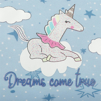 Пенал Enso "Dreams come true", 1 отделение, голубой, розовый - 5