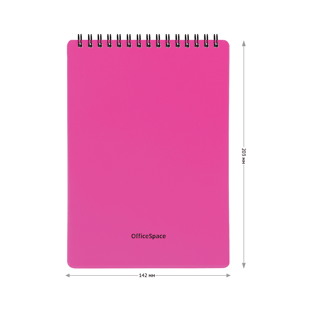 Блокнот "Neon", А5, 60 листов, клетка, розовый - 4