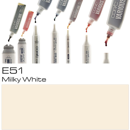 Чернила для заправки маркеров "Copic" E-51, молочный белый - 2