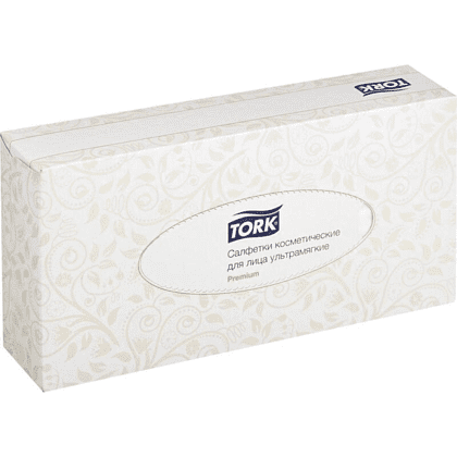 Салфетки для лица ультрамягкие "Tork Premium", 100 шт, белый (120380-00)