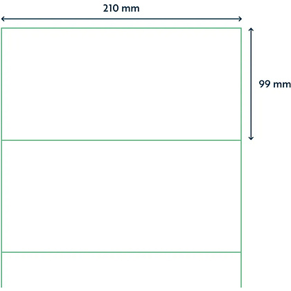 Самоклеящаяся этикетка Rillprint, А4, 1000 листов x 3 этикетки - 2