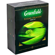 Чай "Greenfield" Flying Dragon, 100 пакетиков x2 г, зеленый