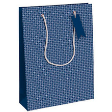 Пакет бумажный подарочный "Men in blue"