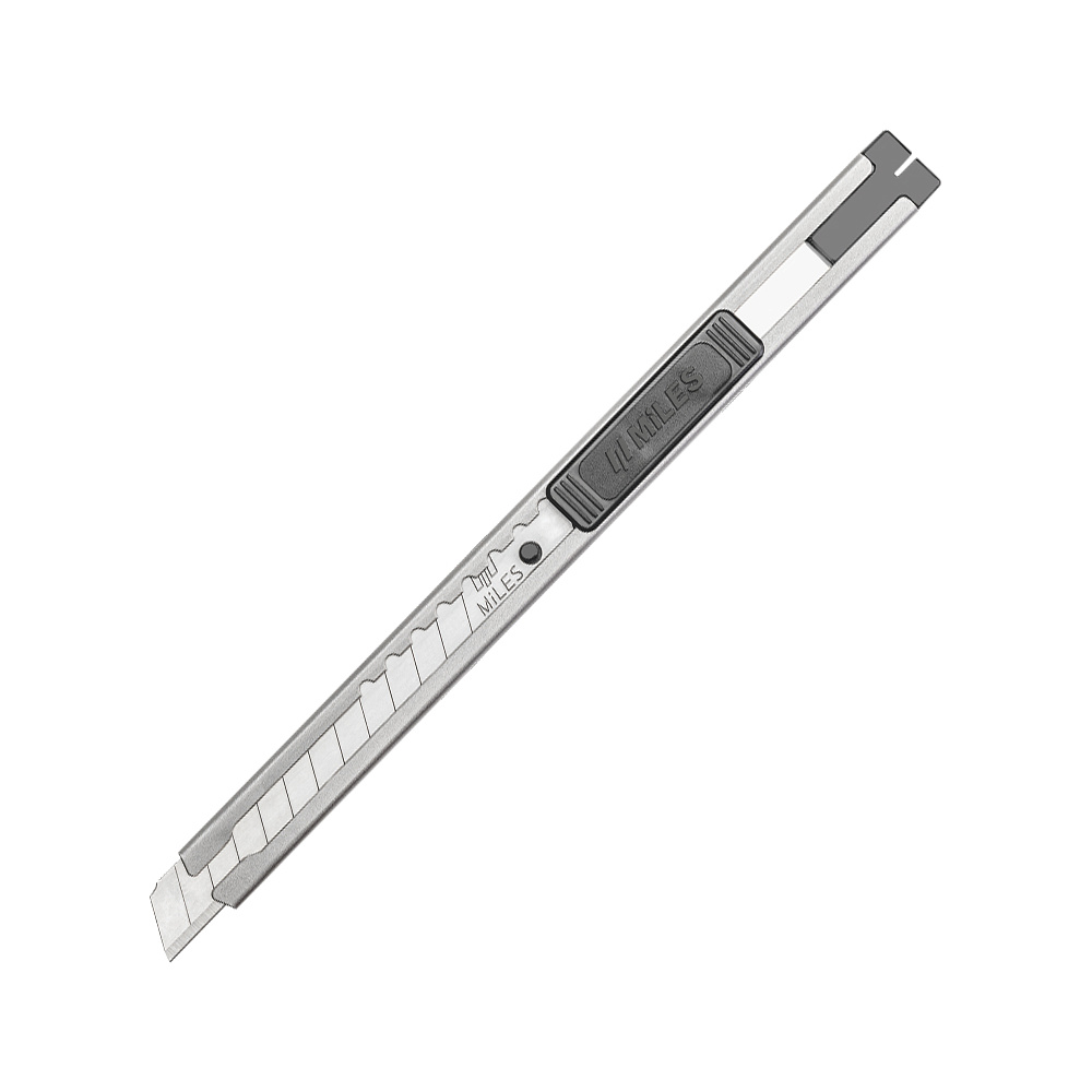 Нож для бумаги малый "Kangaro Miles", усиленный, 9 мм, металл