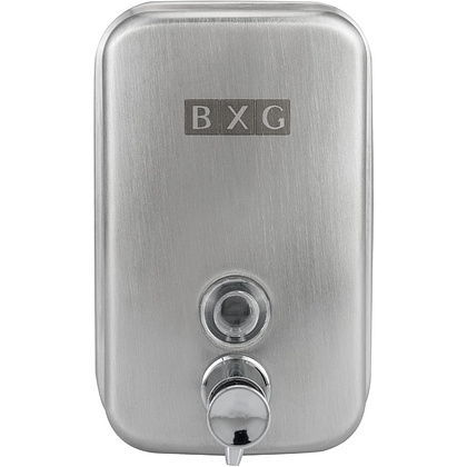 Диспенсер для жидкого мыла BXG "SD Н1-500М", 0.5 л, ручной, металл, серебристый, матовый - 4