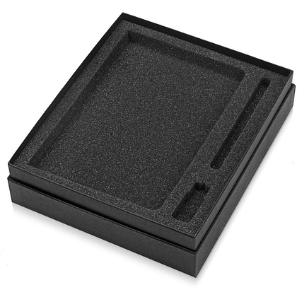 Коробка подарочная "Smooth L" для ручки, флешки и блокнота A5, черный - 2