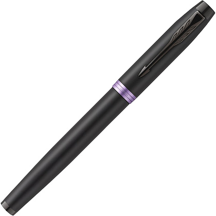Ручка-роллер Parker "IM Vibrant Rings T315 Amethyst Purple PVD", 0,5 мм, черный, фиолетовый, стерж. черный - 4