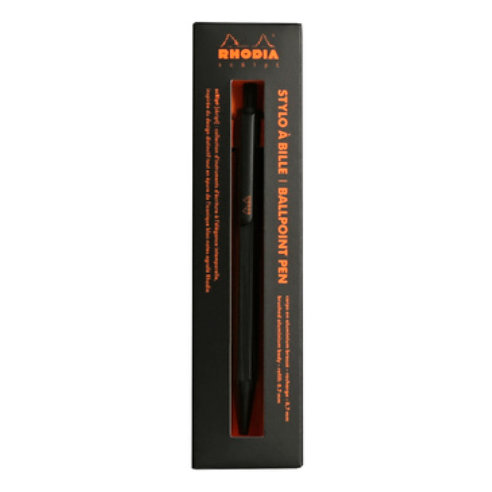 Ручка шариковая Rhodia "scRipt", 0.7 мм, черный, стерж. черный - 2