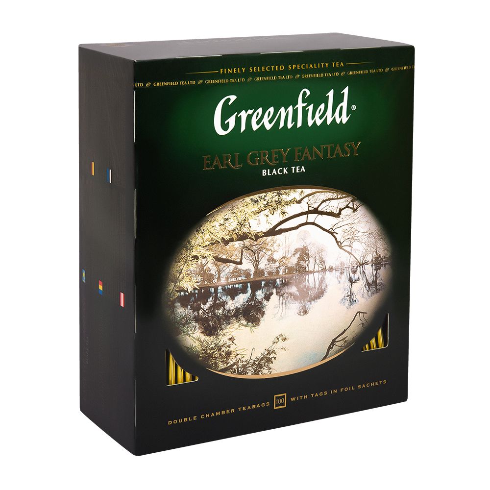 Чай "Greenfield" Earl Grey Fantasy, 100 пакетиков x2 г, черный
